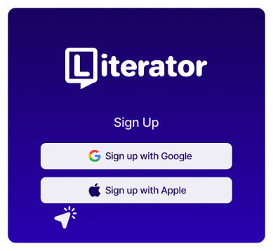 Sign Up to Literator